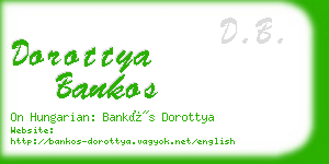 dorottya bankos business card